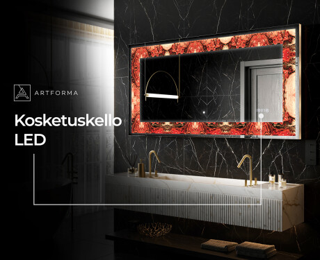 Taustavalaistu Koristeellinen Peili LED - Fiery Reflections #8
