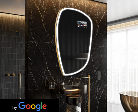 Epäsäännöllinen peili kylpyhuoneen LED SMART I222 Google